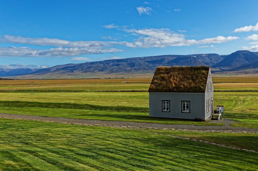 house, field, rural